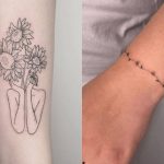 Tatuaggi sul braccio linee sottili